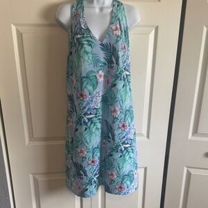 Tommy Bahama Blue Floral Halter Dress